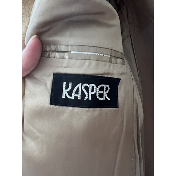 Kasper Men's Blazer 41 Tall Camel 3 Button Sport Coat Microfiber - Picture 5 of 6